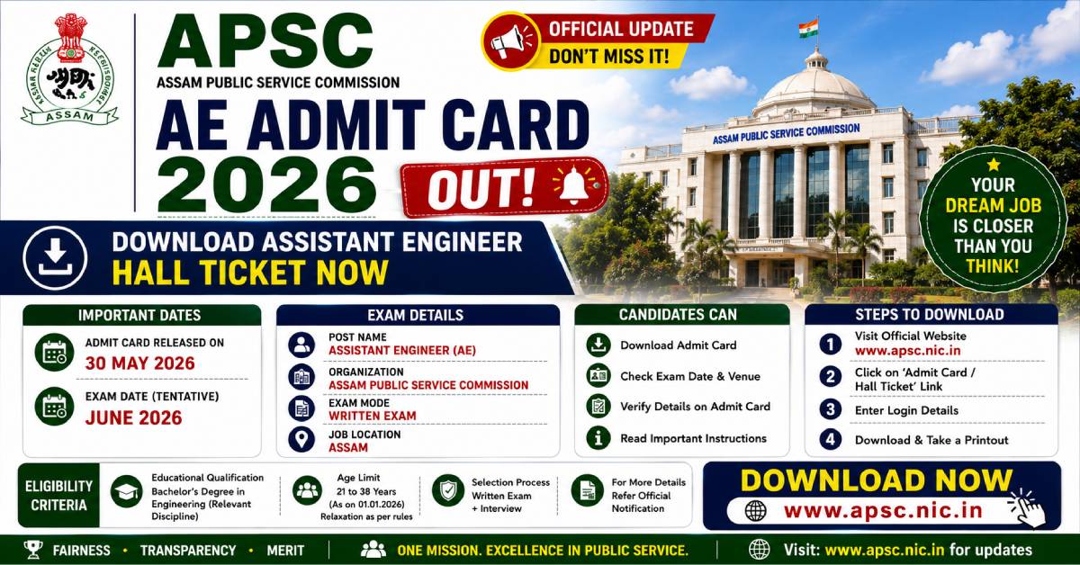 APSC AE Admit Card 2026